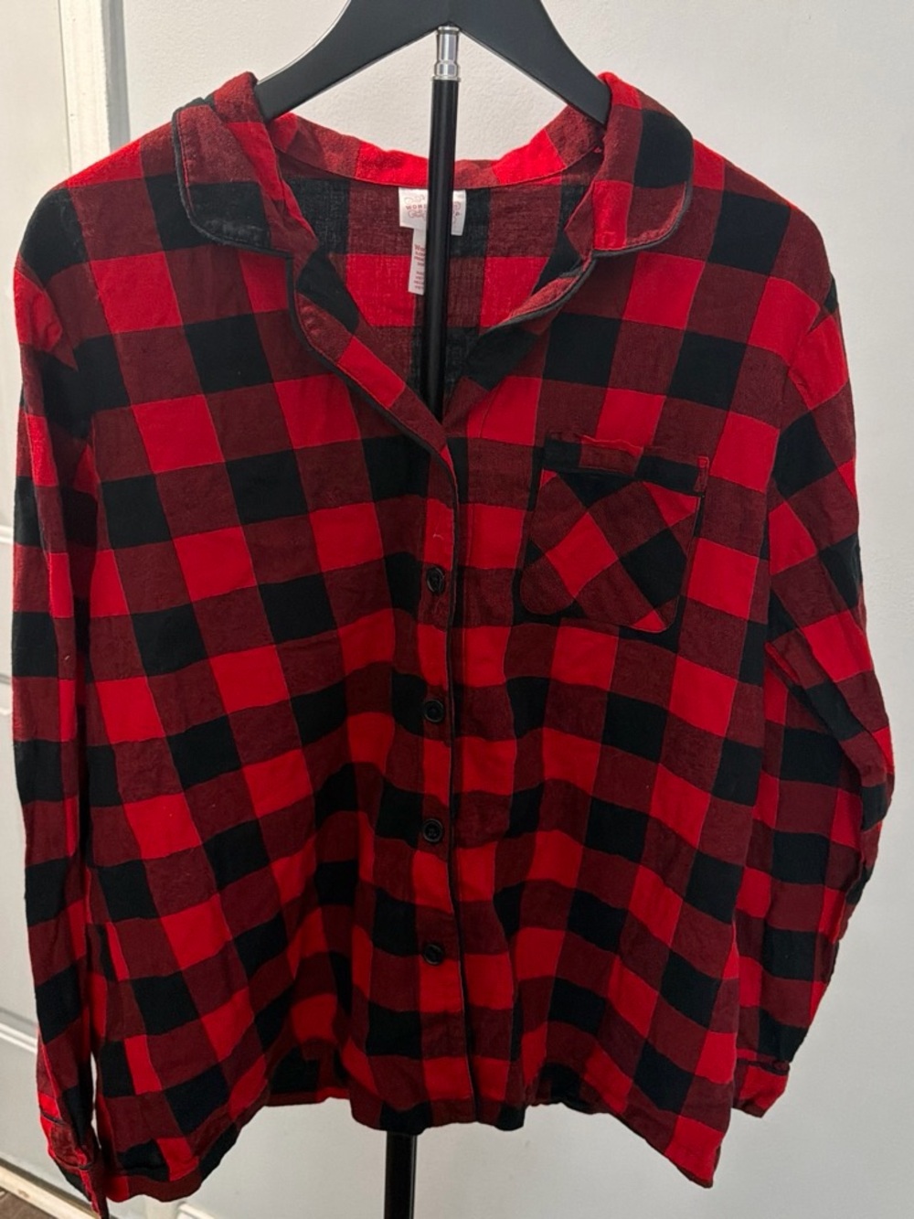 Wondershop Red and Black Buffalo Plaid Sleepwear Top